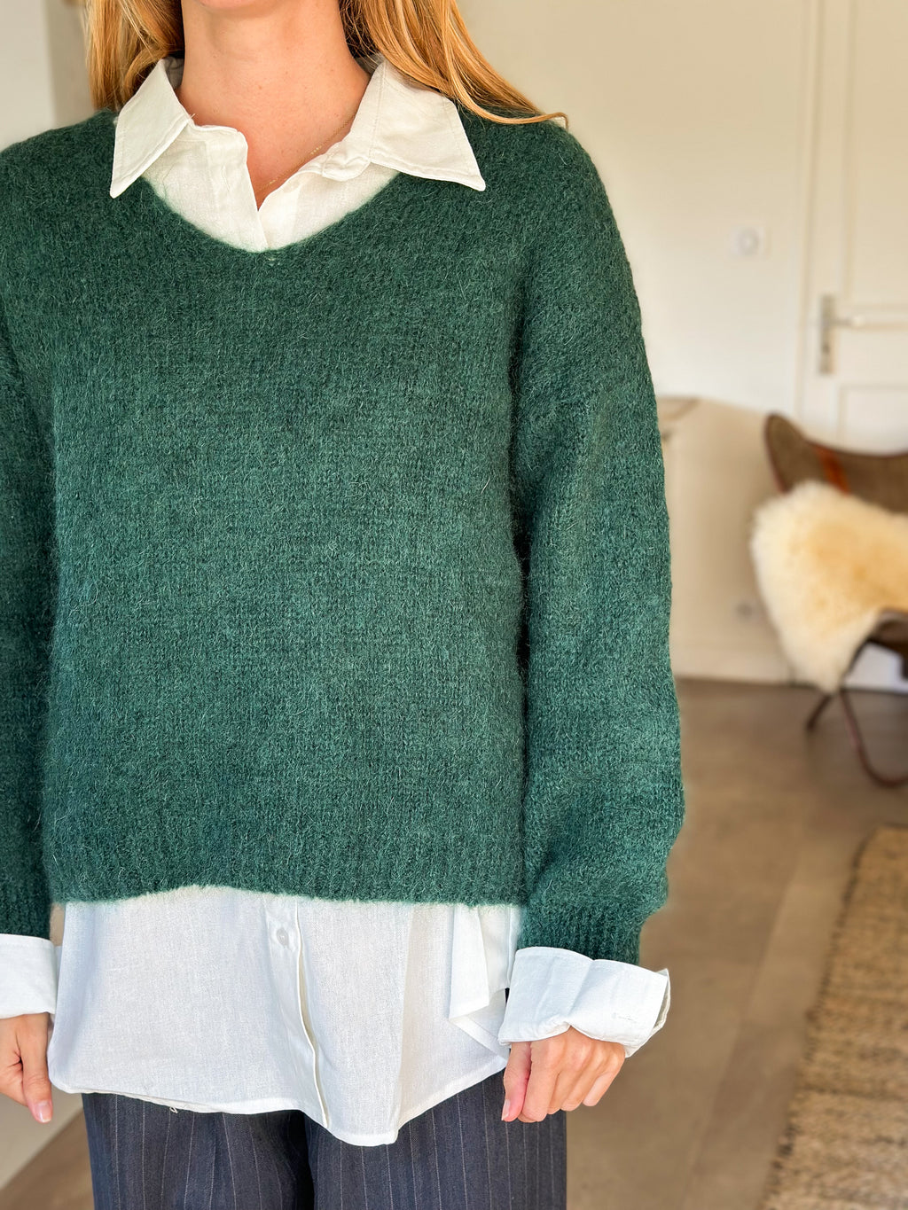 Pull Honoré Vert Sapin